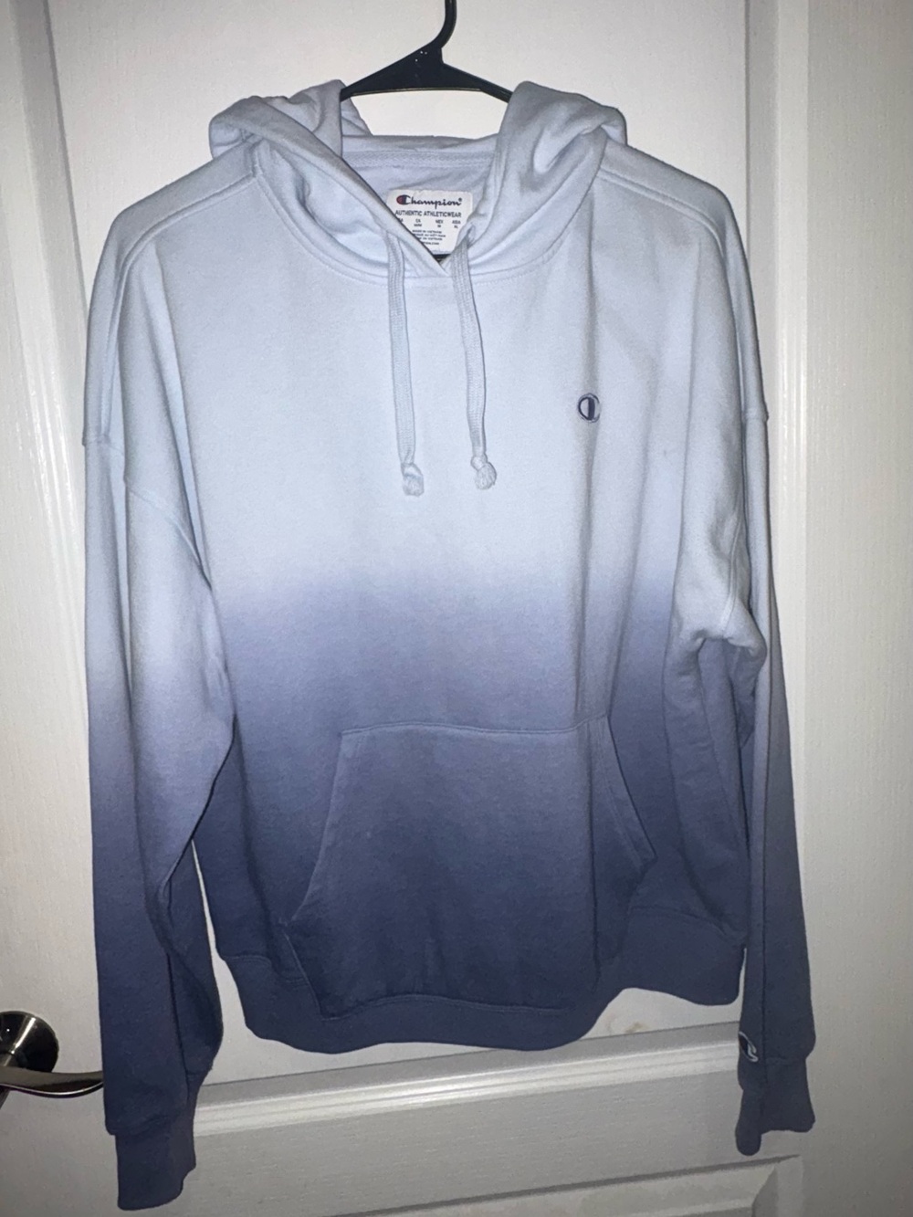 Champion Men's Ombre Pullover Hoodie - Light Blue to Navy Fade
